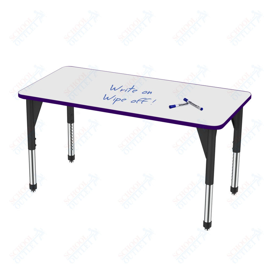 Marco Premier Series Rectangle Stand - Up Table w/ Dry Erase Top 24" x 54" Adj Height 32" - 42" (43 - 2225 - DA) - SchoolOutlet
