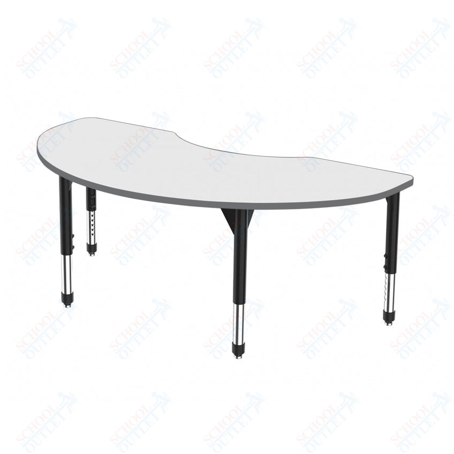 Marco Premier Series Kidney Stand - Up Table w/ Dry Erase Top 36" x 72" Adj Height 32" - 42" (43 - 2267 - DA) - SchoolOutlet