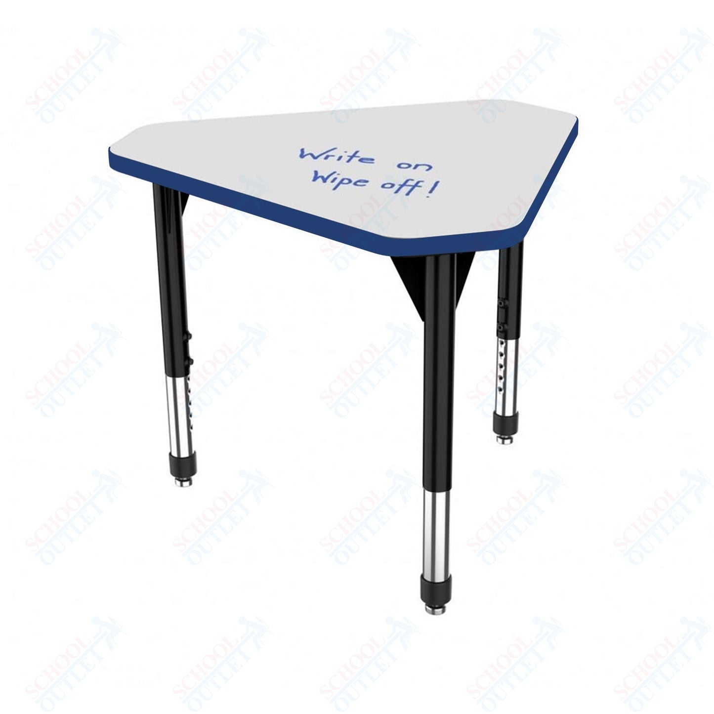 Marco Premier Series Gem Collaborative Desk w/ Dry Erase HPL Top 29.75" x 33.5" Adjustable Height 21" - 31" (43 - 2271 - DB) - SchoolOutlet