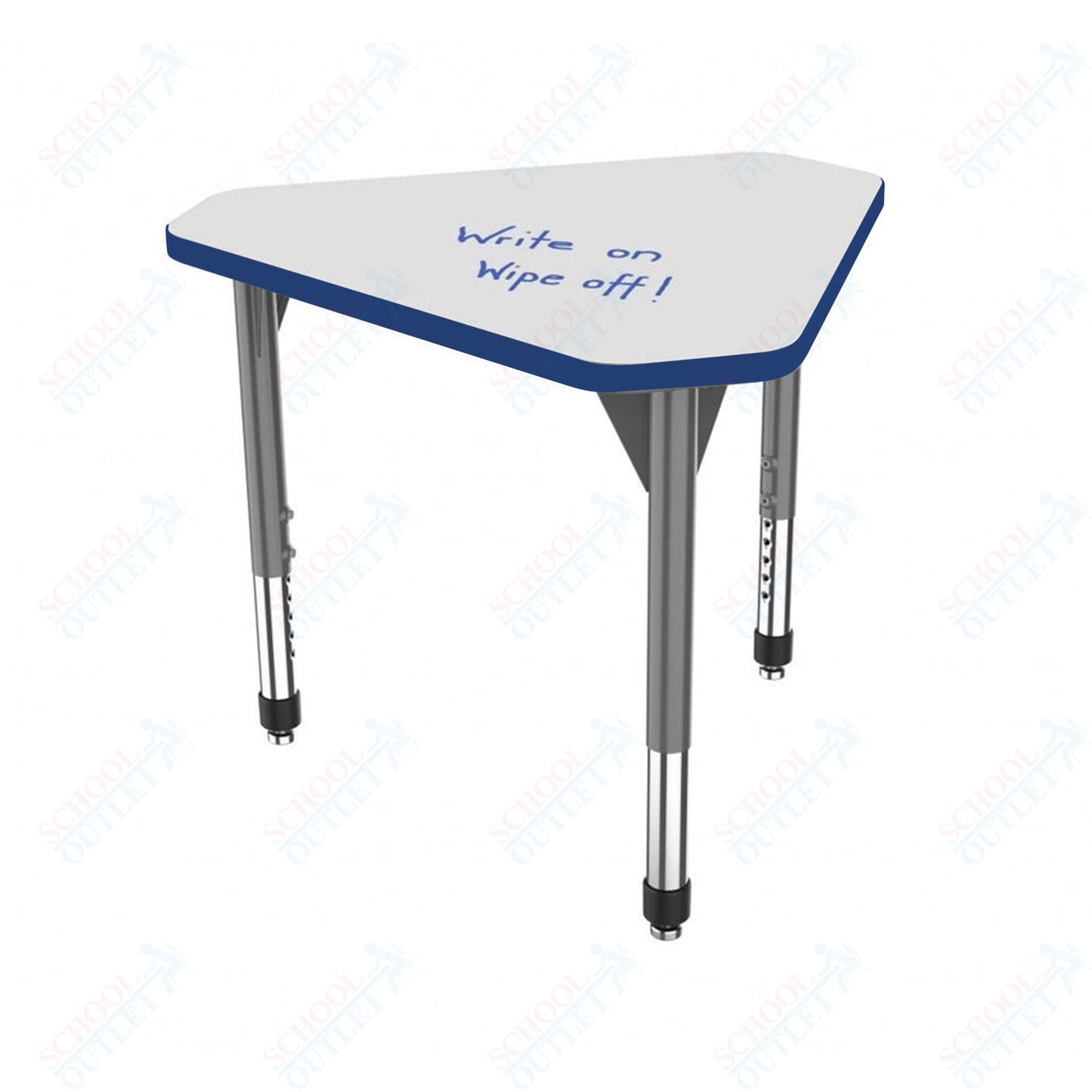Marco Premier Series Gem Collaborative Desk w/ Dry Erase HPL Top 29.75" x 33.5" Adjustable Height 21" - 31" (43 - 2271 - DB) - SchoolOutlet
