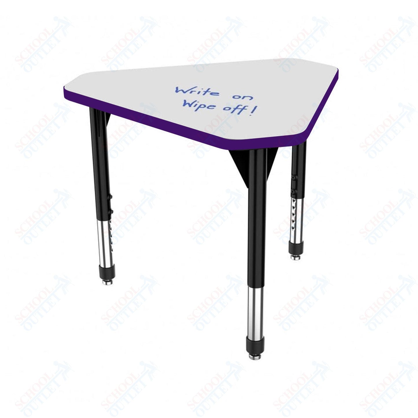 Marco Premier Series Gem Collaborative Desk w/ Dry Erase HPL Top 29.75" x 33.5" Adjustable Height 21" - 31" (43 - 2271 - DB) - SchoolOutlet