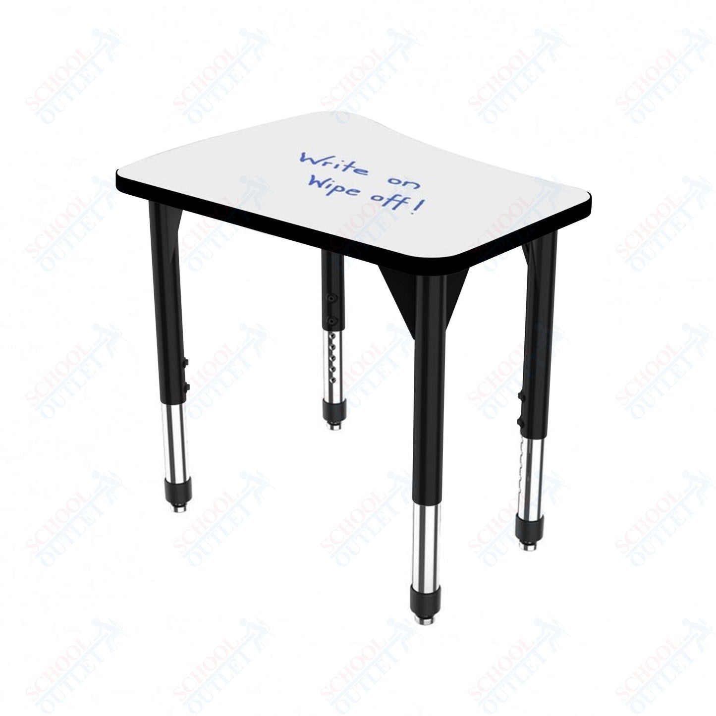 Marco Premier Series Flare Collaborative Desk w/ Dry Erase HPL Top 30" x 24" Adjustable Height 21" - 31" (43 - 2274 - DB) - SchoolOutlet
