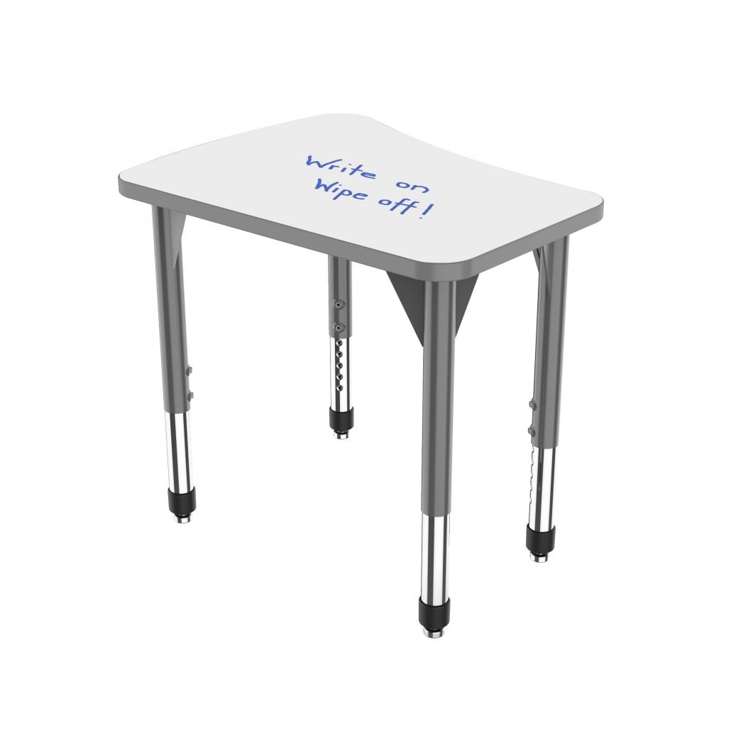Marco Premier Series Flare Collaborative Desk w/ Dry Erase HPL Top 30" x 24" Adjustable Height 21" - 31" (43 - 2274 - DB) - SchoolOutlet