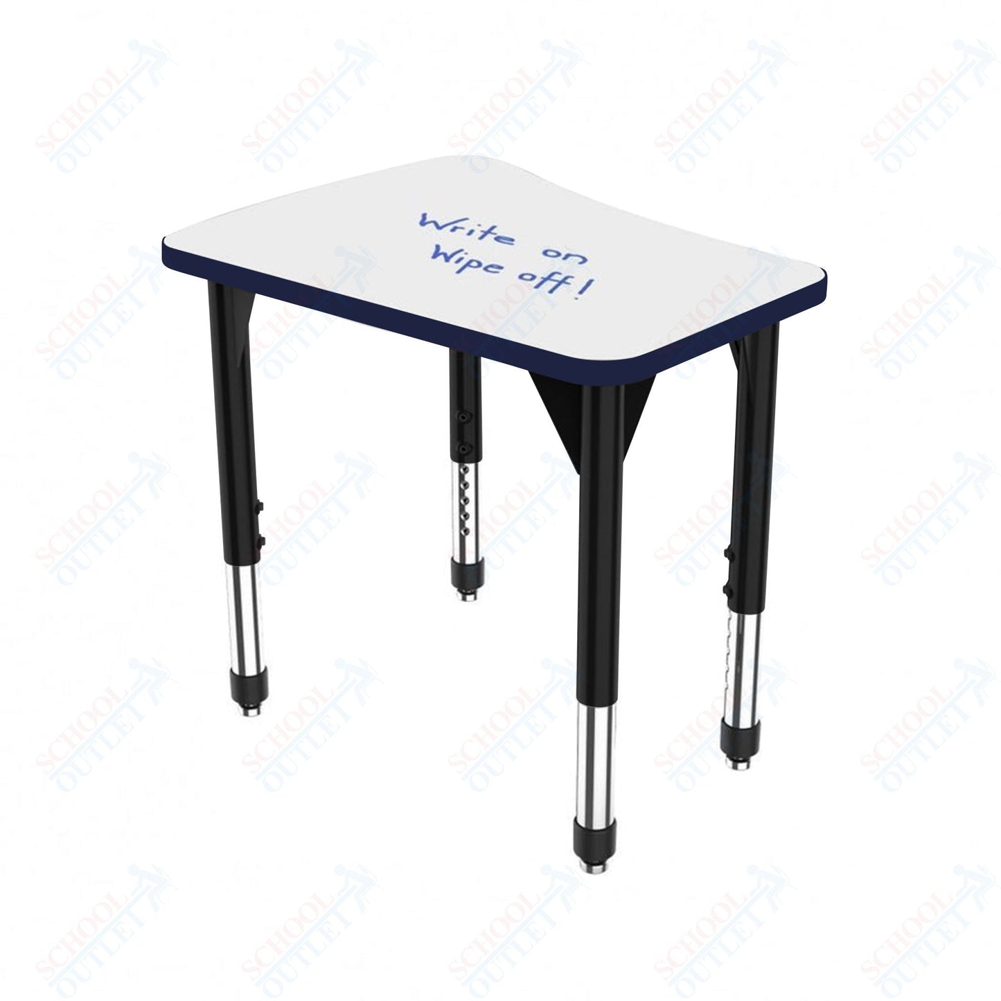 Marco Premier Series Flare Collaborative Desk w/ Dry Erase HPL Top 30" x 24" Adjustable Height 21" - 31" (43 - 2274 - DB) - SchoolOutlet