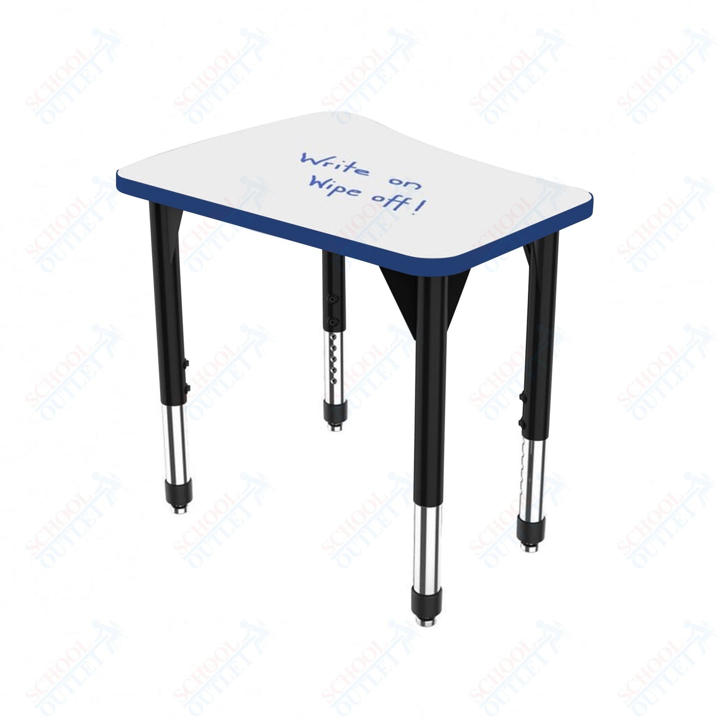 Marco Premier Series Flare Collaborative Desk w/ Dry Erase HPL Top 30" x 24" Adjustable Height 21" - 31" (43 - 2274 - DB) - SchoolOutlet