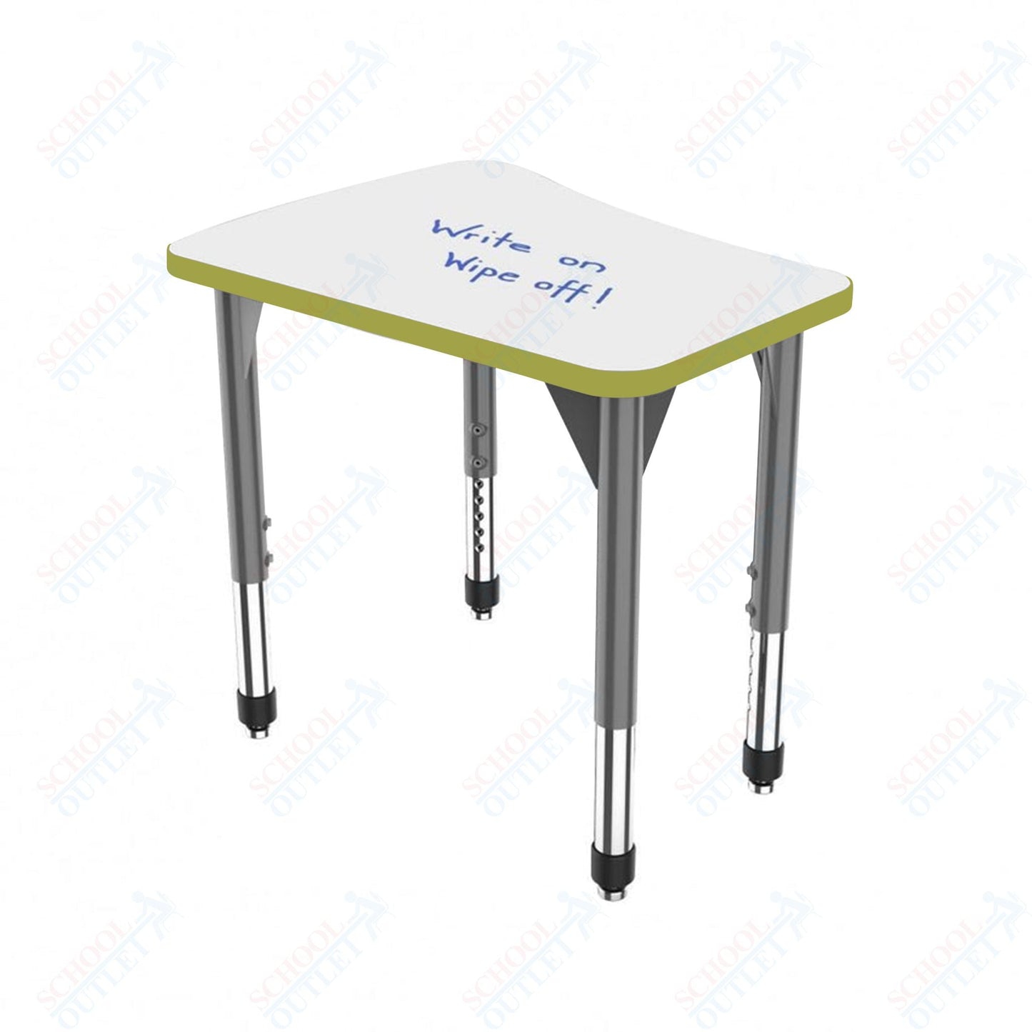 Marco Premier Series Flare Collaborative Desk w/ Dry Erase HPL Top 30" x 24" Adjustable Height 21" - 31" (43 - 2274 - DB) - SchoolOutlet