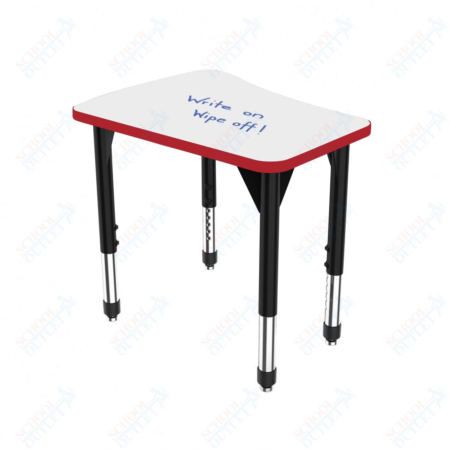 Marco Premier Series Flare Collaborative Desk w/ Dry Erase HPL Top 30" x 24" Adjustable Height 21" - 31" (43 - 2274 - DB) - SchoolOutlet