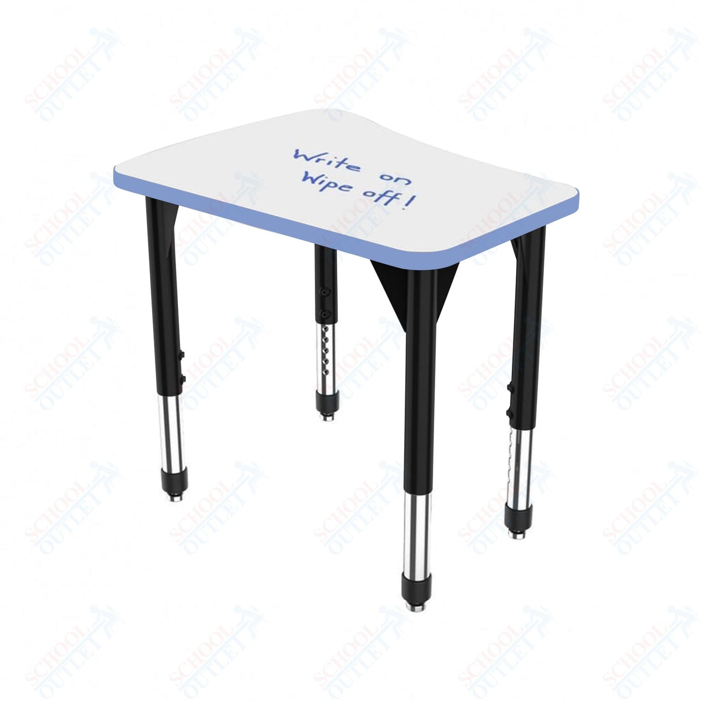 Marco Premier Series Flare Collaborative Desk w/ Dry Erase HPL Top 30" x 24" Adjustable Height 21" - 31" (43 - 2274 - DB) - SchoolOutlet