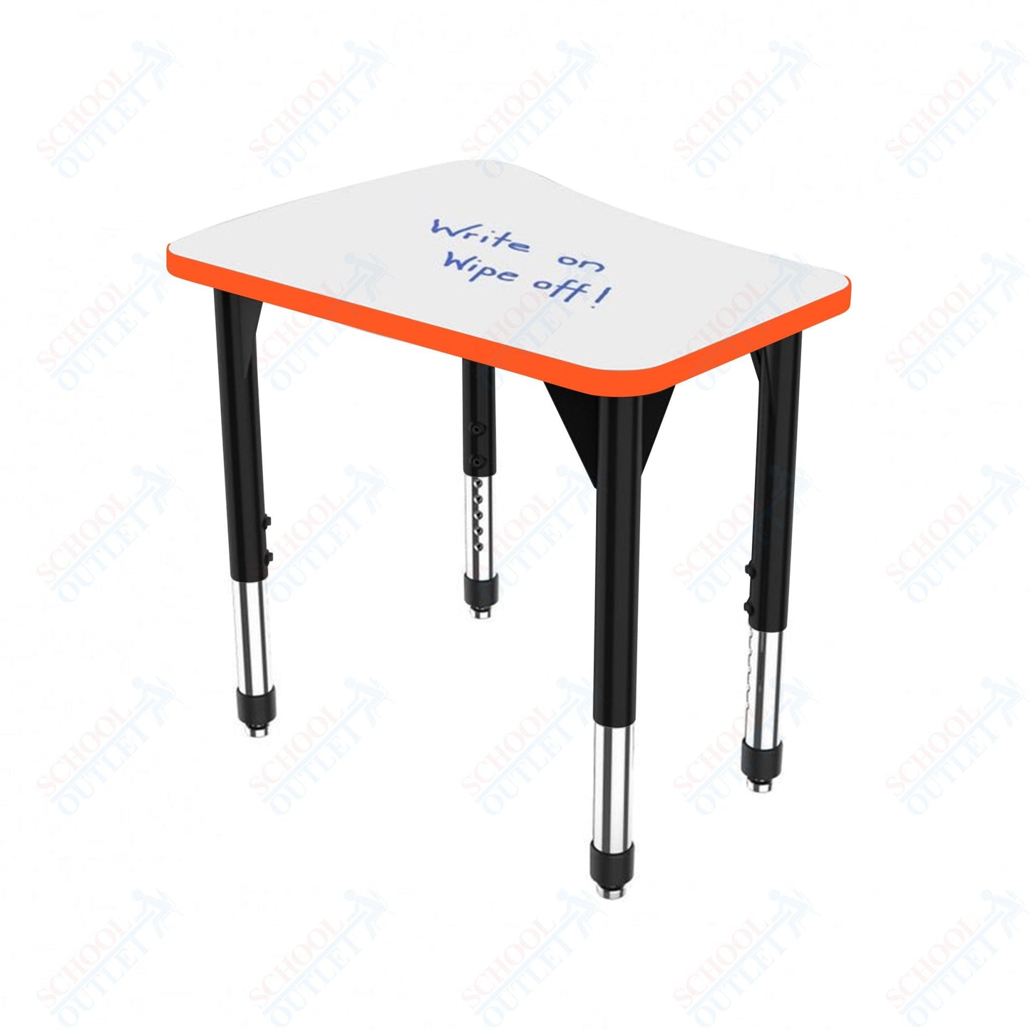 Marco Premier Series Flare Collaborative Desk w/ Dry Erase HPL Top 30" x 24" Adjustable Height 21" - 31" (43 - 2274 - DB) - SchoolOutlet