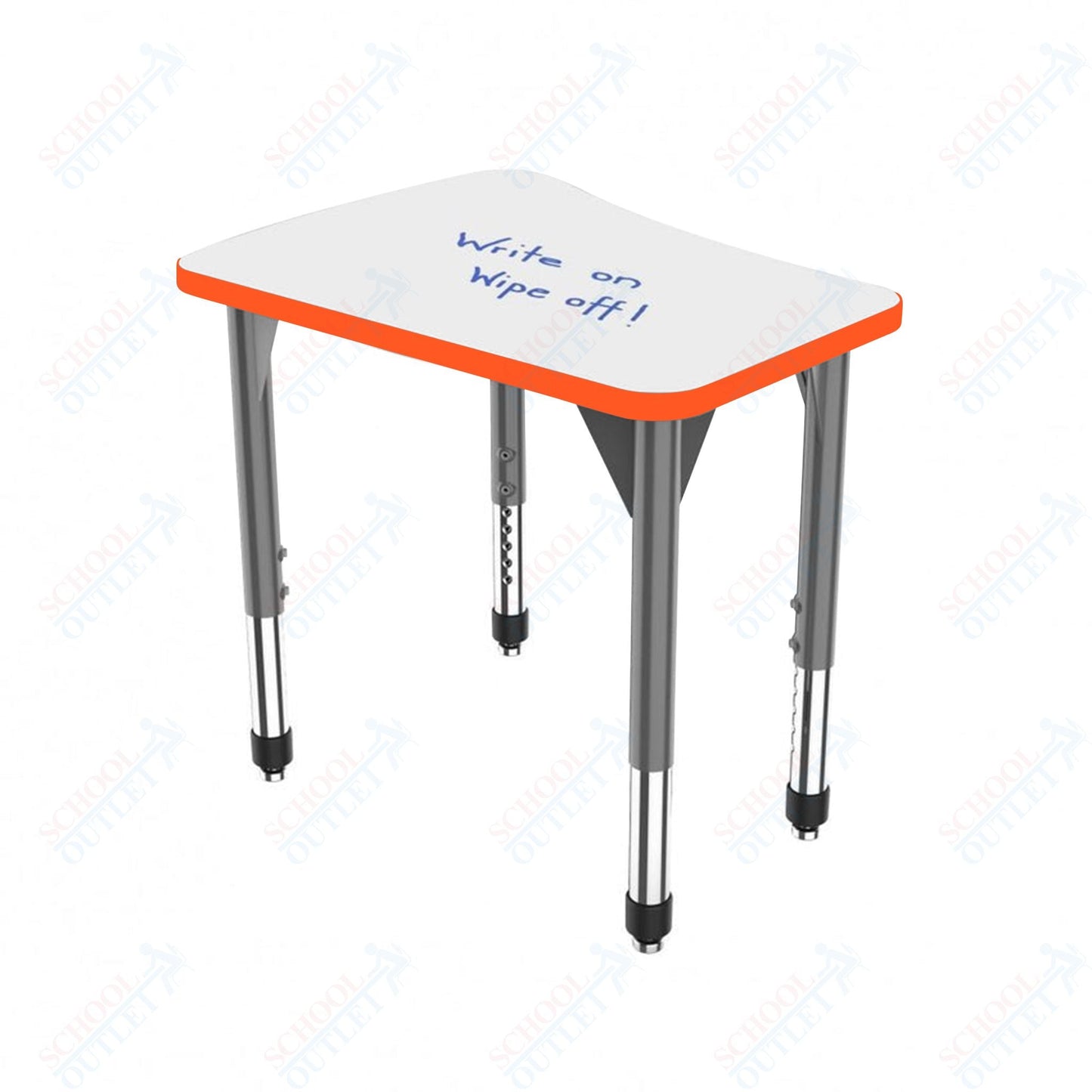 Marco Premier Series Flare Collaborative Desk w/ Dry Erase HPL Top 30" x 24" Adjustable Height 21" - 31" (43 - 2274 - DB) - SchoolOutlet