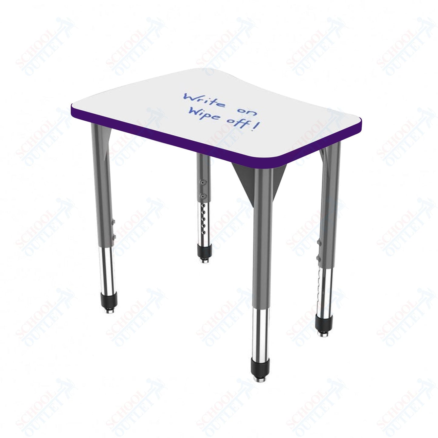 Marco Premier Series Flare Collaborative Desk w/ Dry Erase HPL Top 30" x 24" Adjustable Height 21" - 31" (43 - 2274 - DB) - SchoolOutlet