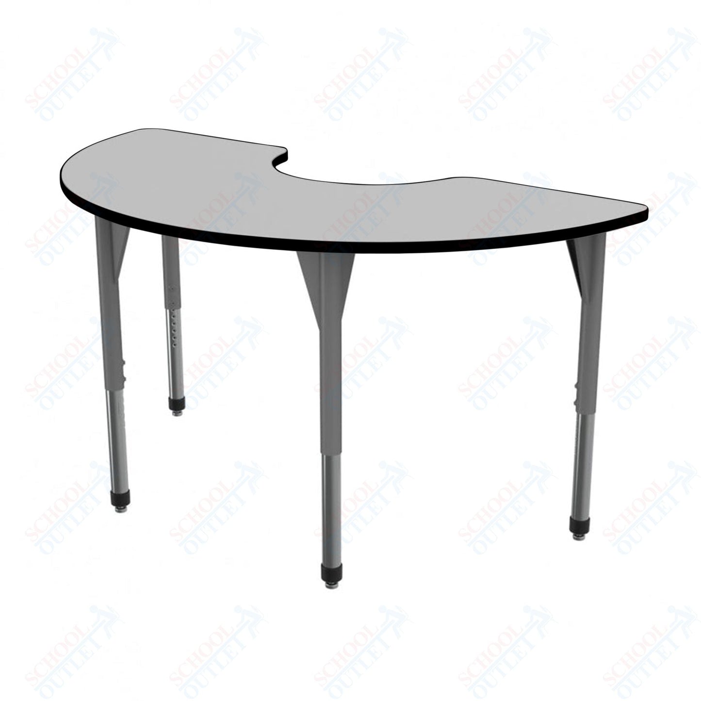 Marco Premier Series Half Moon Stand - Up Table w/ Dry Erase Top 36" x 72" Adj Height 32" - 42" (43 - 2279 - DA) - SchoolOutlet