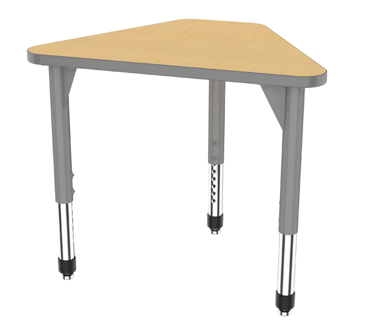 Marco Premier Series Trapezoid Collaborative Desk 32" x 22" Adjustable Height 21"-31" (43-2285-MB) - SchoolOutlet