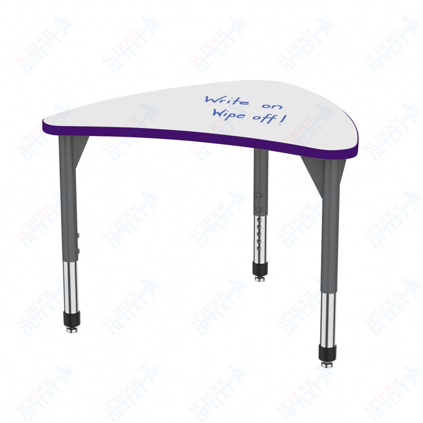 Marco Premier Series Large Chevron Collaborative Desk w/ Dry Erase HPL Top 31" x 38" Adjustable Height 21" - 31" (43 - 2290 - DB) - SchoolOutlet