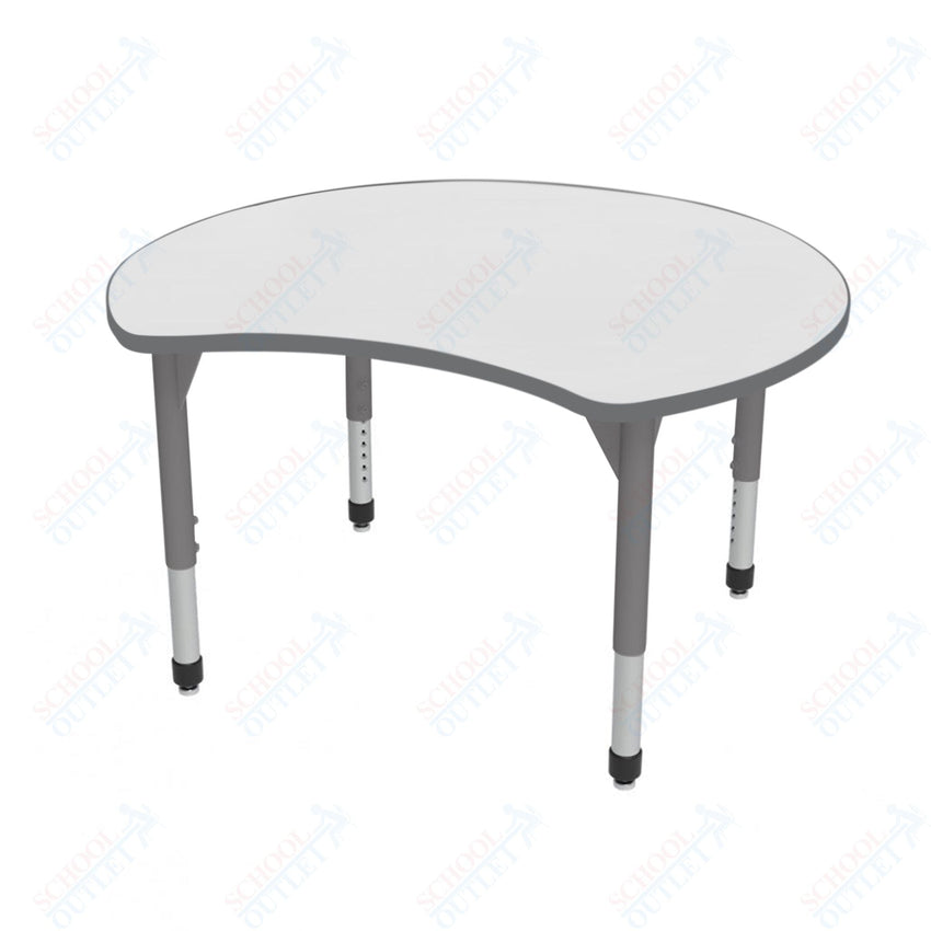 Marco Premier Series 48" Scoop Activity Table w/ Dry Erase Top Adj Height 21" - 31" (43 - 2296 - DB) - SchoolOutlet