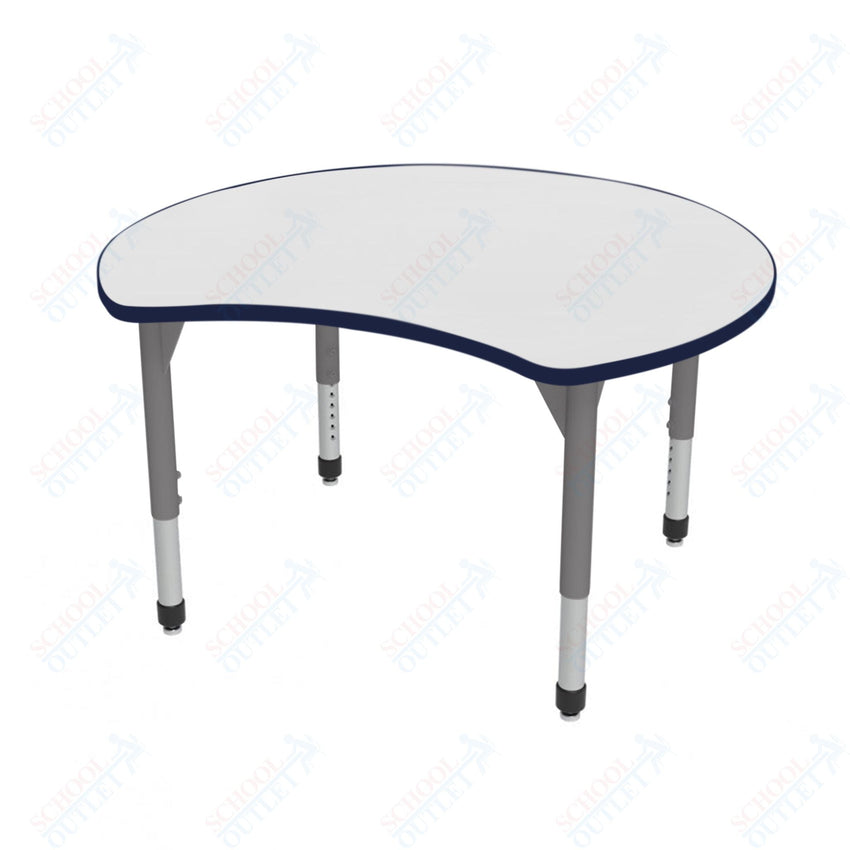 Marco Premier Series 48" Scoop Activity Table w/ Dry Erase Top Adj Height 21" - 31" (43 - 2296 - DB) - SchoolOutlet