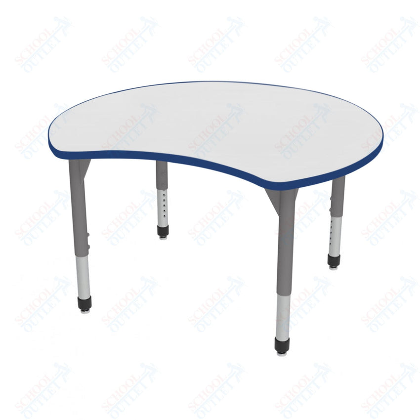 Marco Premier Series 48" Scoop Activity Table w/ Dry Erase Top Adj Height 21" - 31" (43 - 2296 - DB) - SchoolOutlet