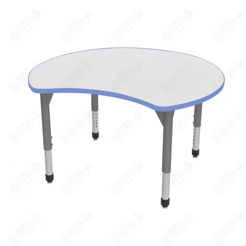 Marco Premier Series 48" Scoop Activity Table w/ Dry Erase Top Adj Height 21" - 31" (43 - 2296 - DB) - SchoolOutlet