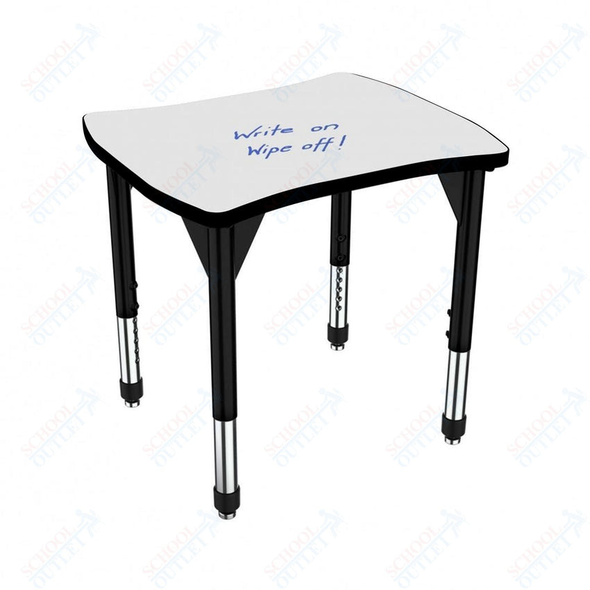 Marco Premier Series Contour Collaborative Desk w/ Dry Erase HPL Top 24" x 28" Adjustable Height 21" - 31" (43 - 2310 - DB) - SchoolOutlet