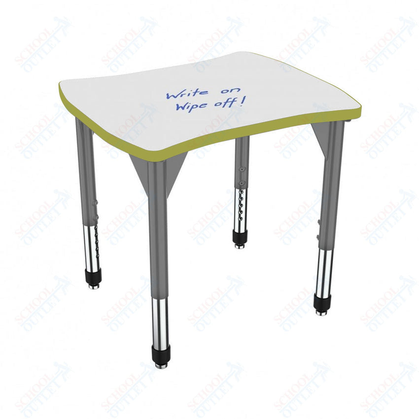 Marco Premier Series Contour Collaborative Desk w/ Dry Erase HPL Top 24" x 28" Adjustable Height 21" - 31" (43 - 2310 - DB) - SchoolOutlet