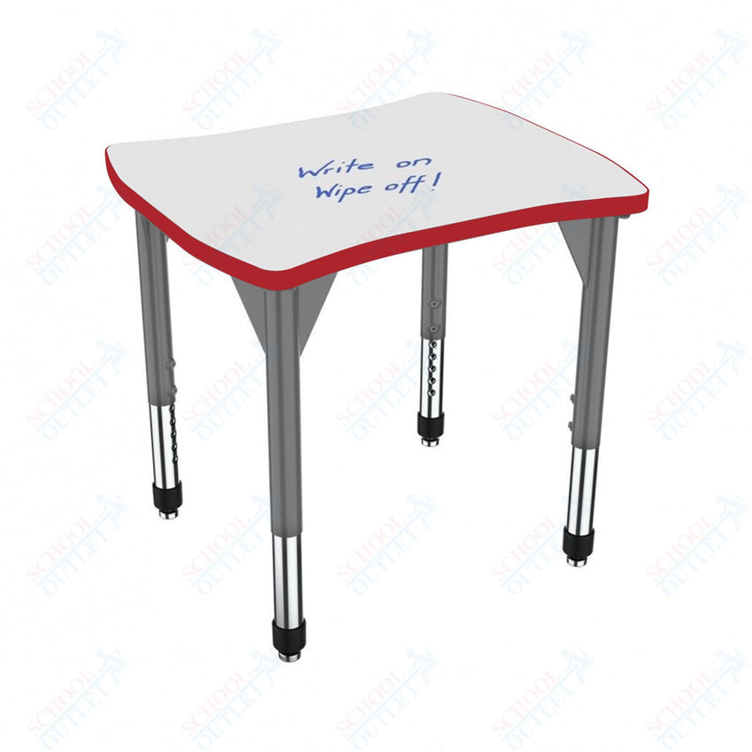 Marco Premier Series Contour Collaborative Desk w/ Dry Erase HPL Top 24" x 28" Adjustable Height 21" - 31" (43 - 2310 - DB) - SchoolOutlet
