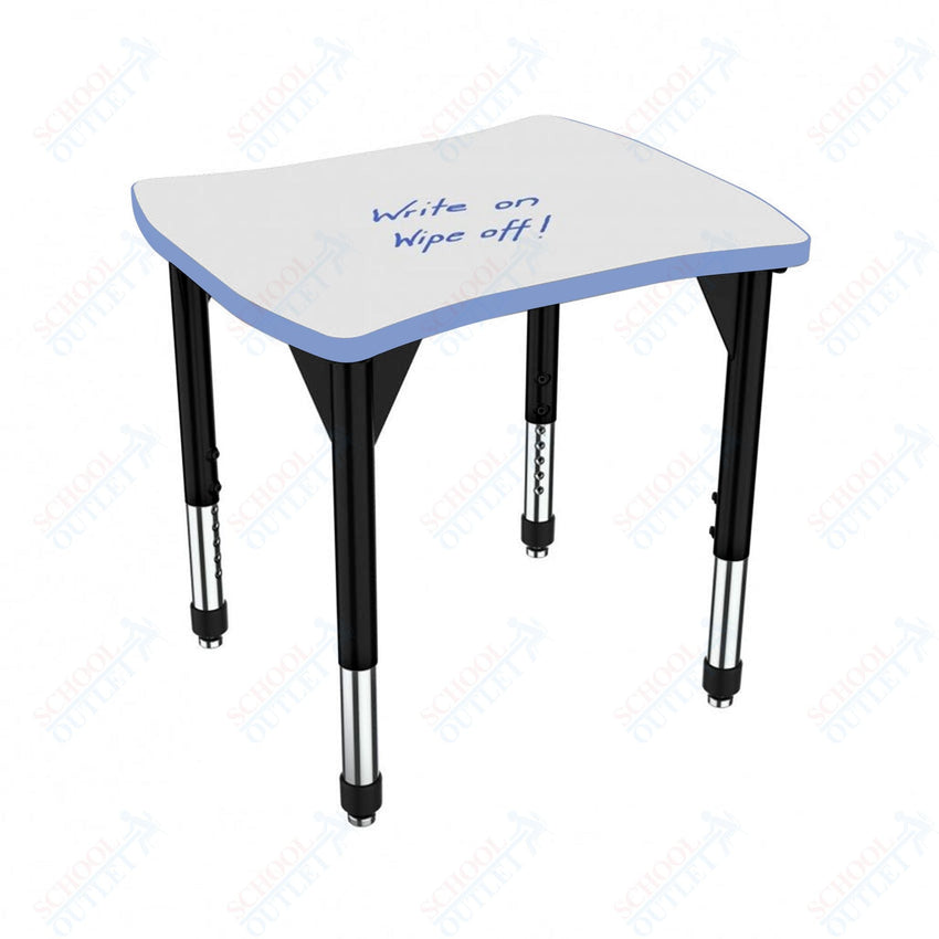 Marco Premier Series Contour Collaborative Desk w/ Dry Erase HPL Top 24" x 28" Adjustable Height 21" - 31" (43 - 2310 - DB) - SchoolOutlet