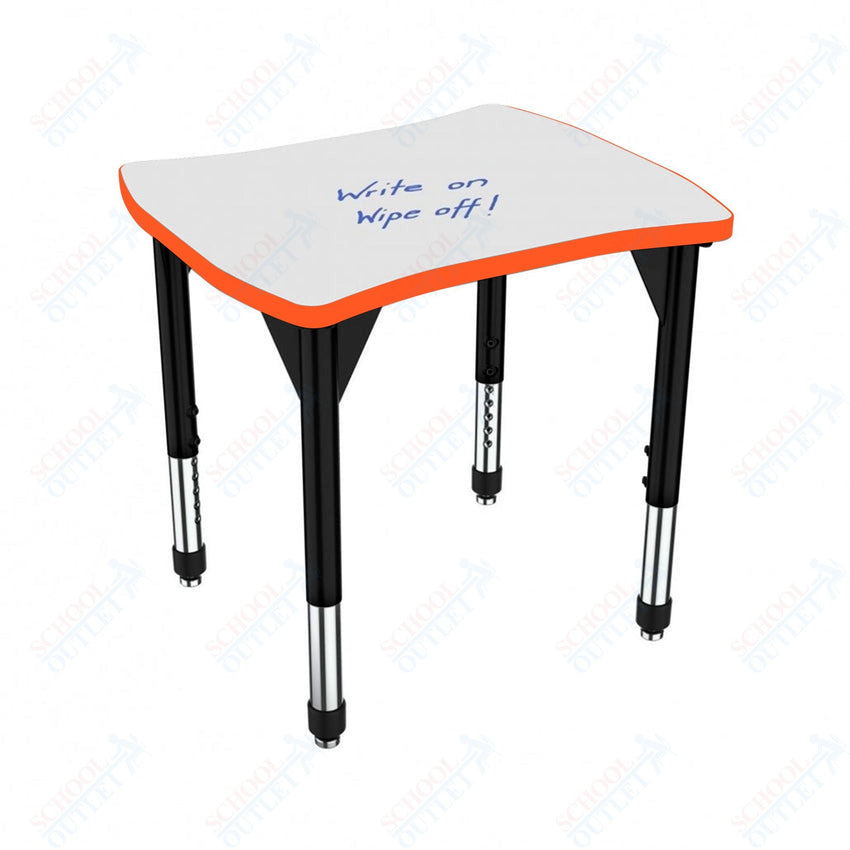 Marco Premier Series Contour Collaborative Desk w/ Dry Erase HPL Top 24" x 28" Adjustable Height 21" - 31" (43 - 2310 - DB) - SchoolOutlet