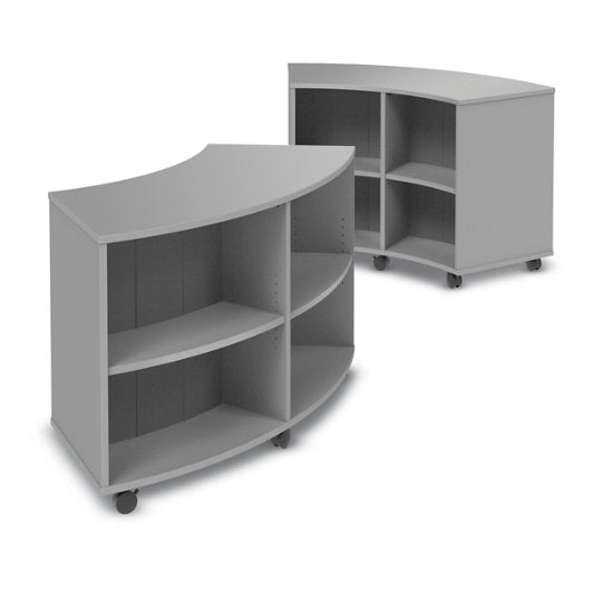 Marco 3500 Series Curved Double Sided 8 Shelves Mobile Bookcase with 4 Adjustable Shelves - 36"H (4670 - 603624A0) - SchoolOutlet
