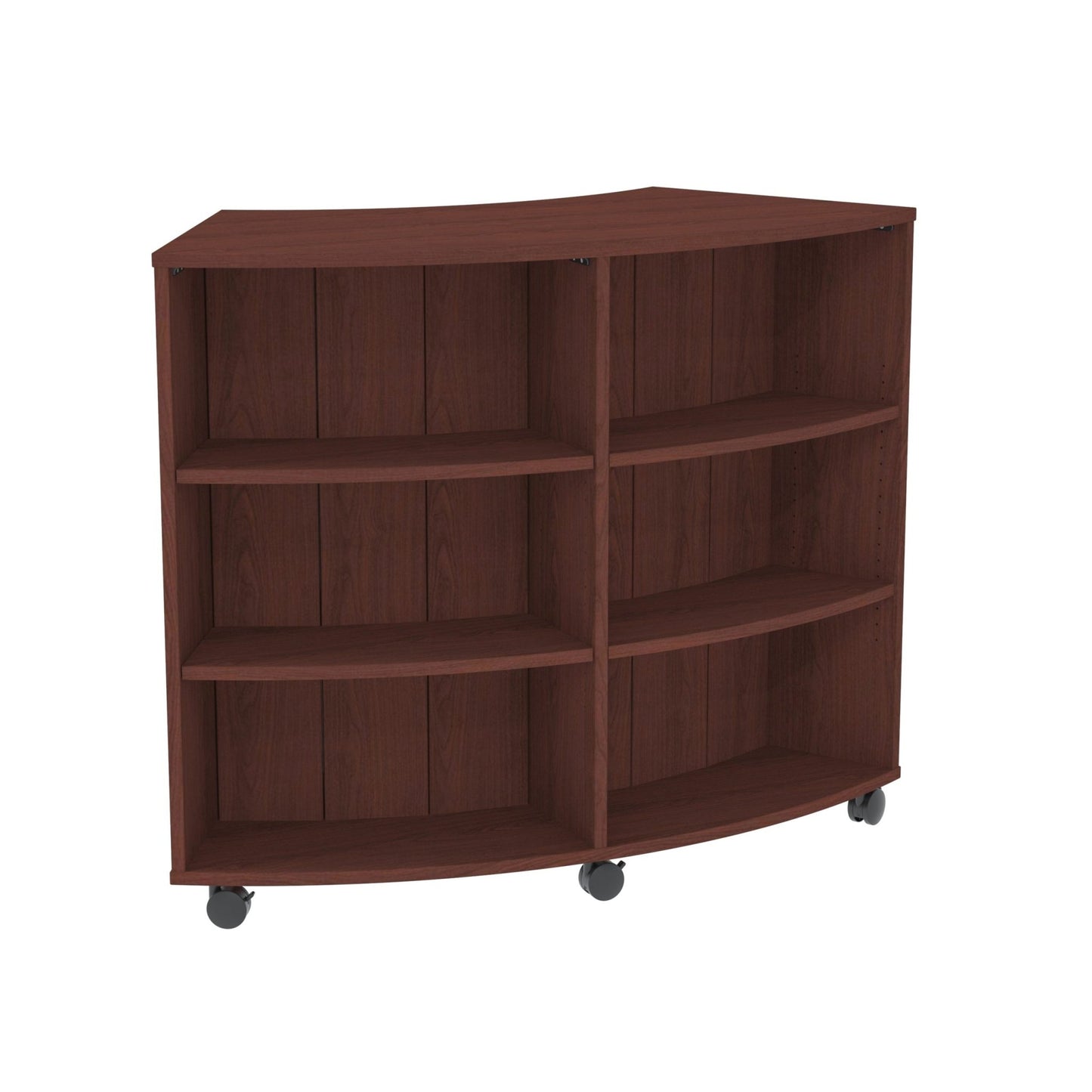 Marco 3500 Series Curved Double Sided 8 Shelves Mobile Bookcase with 4 Adjustable Shelves - 36"H (4670 - 603624A0) - SchoolOutlet
