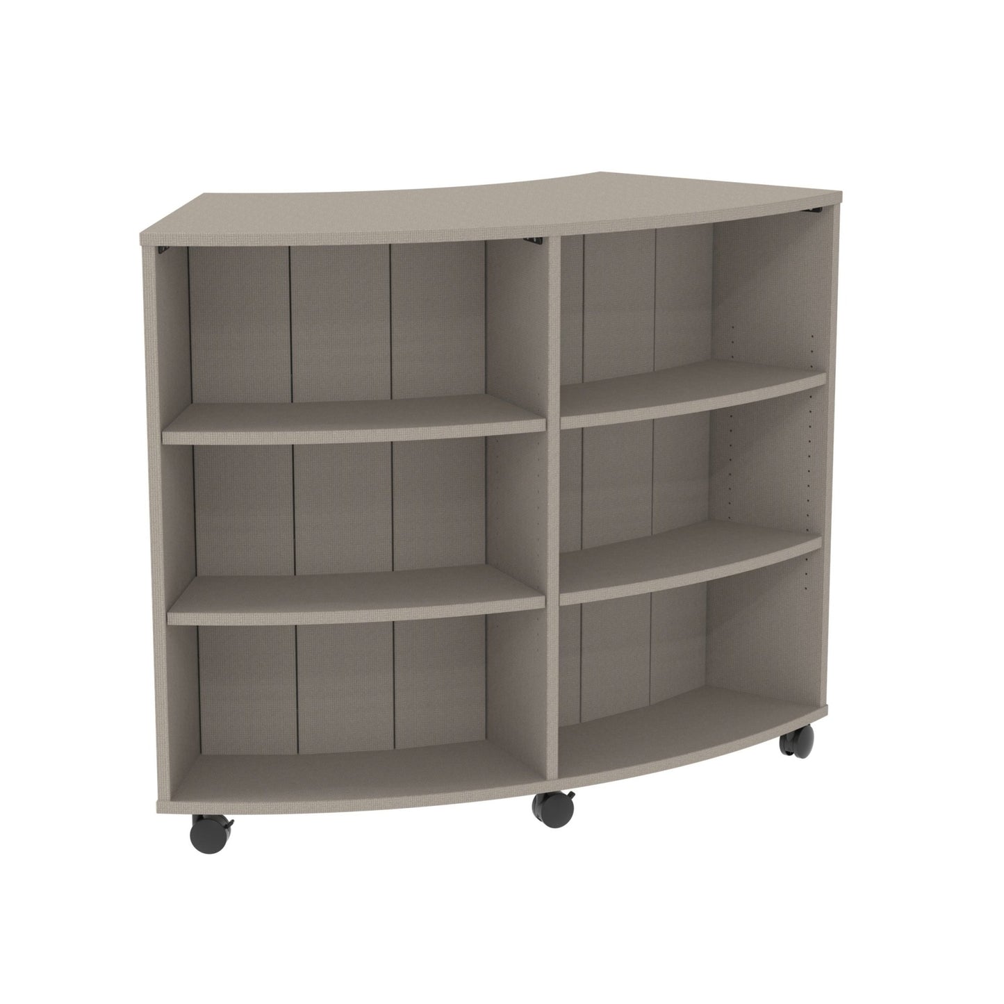 Marco 3500 Series Curved Double Sided 12 Shelves Mobile Bookcase with 8 Adjustable Shelves - 42"H (4670 - 604224A0) - SchoolOutlet