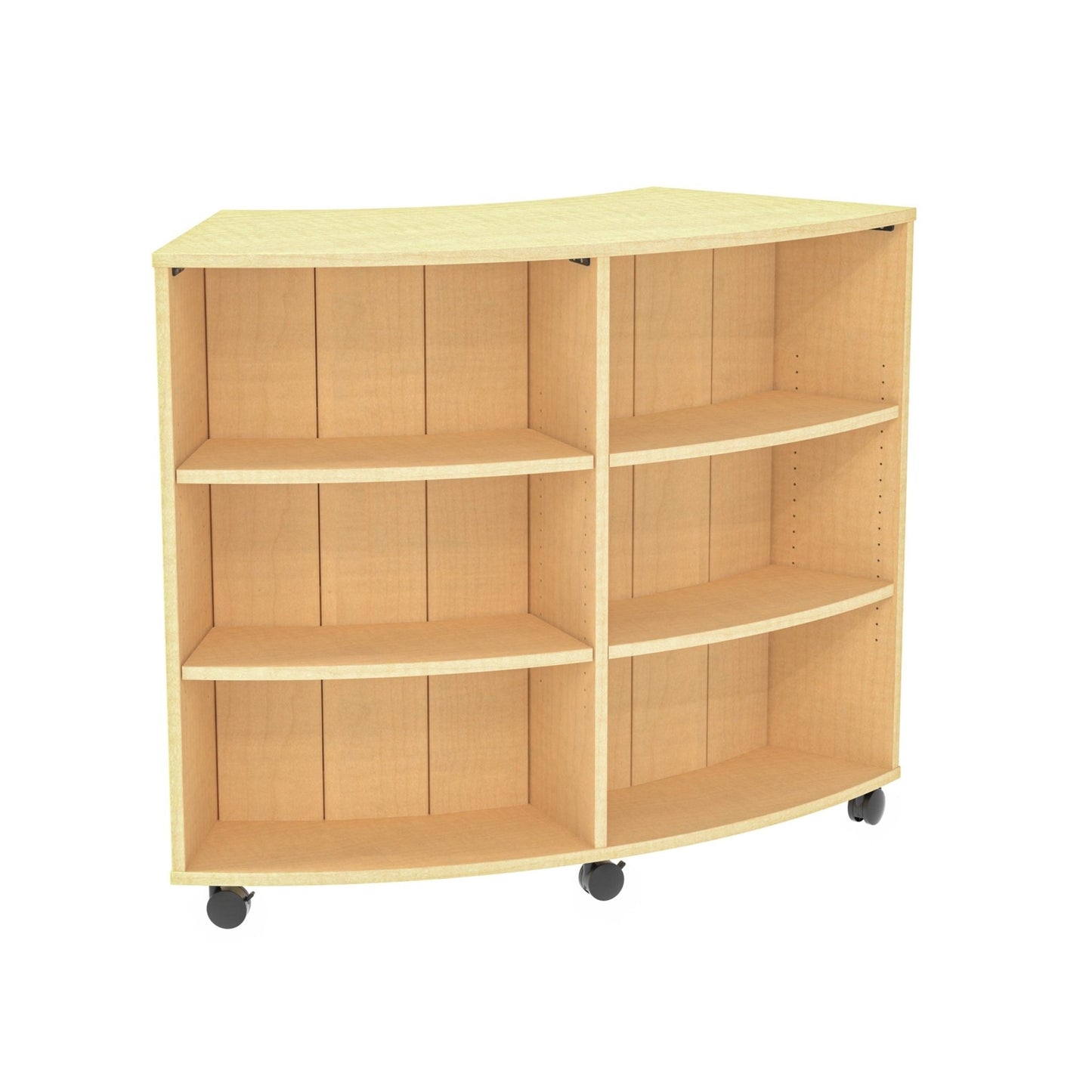 Marco 3500 Series Curved Double Sided 12 Shelves Mobile Bookcase with 8 Adjustable Shelves - 48"H (4670 - 604824A0) - SchoolOutlet
