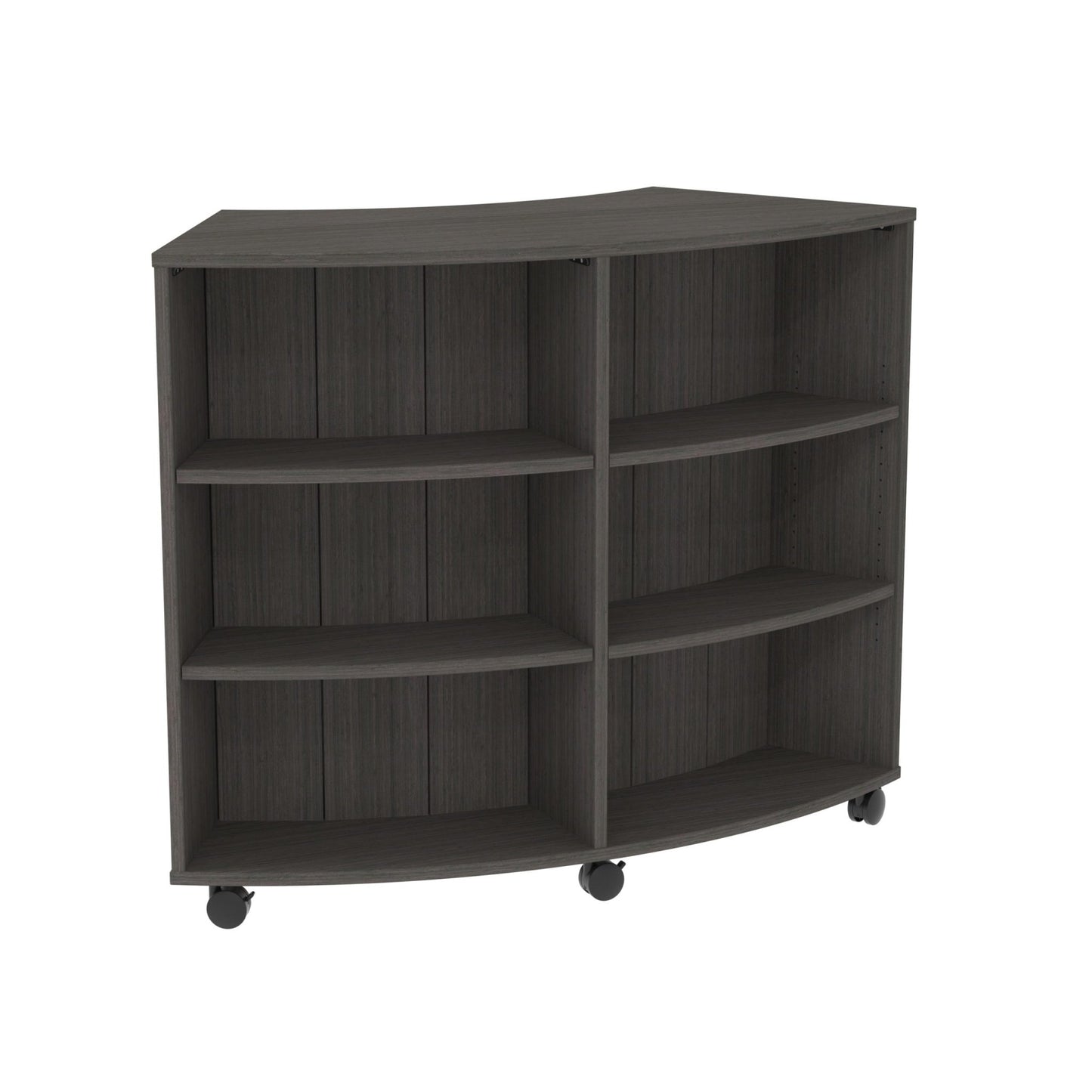 Marco 3500 Series Curved Double Sided 12 Shelves Mobile Bookcase with 8 Adjustable Shelves - 48"H (4670 - 604824A0) - SchoolOutlet