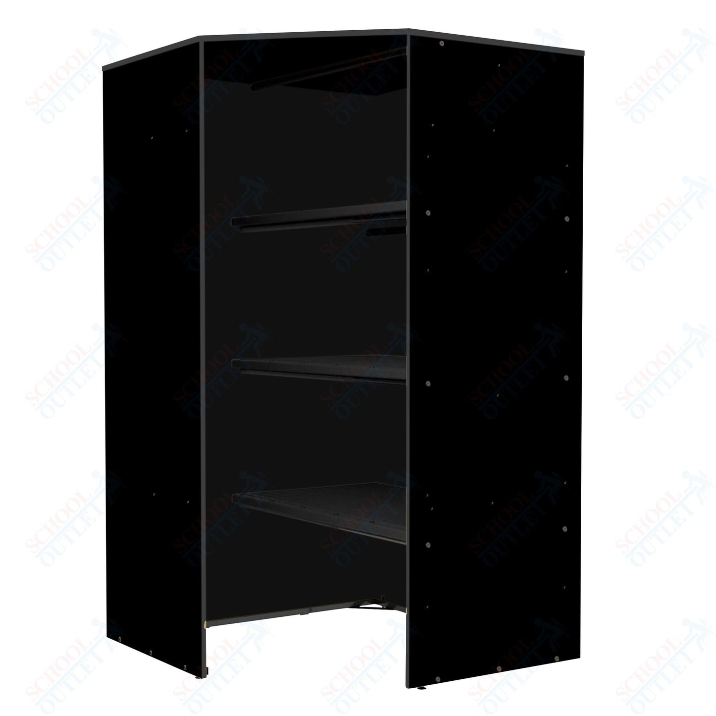 Marco Band - Stor Collection Corner Cabinet 48" Deep with Shelf, Instrument Storage Cabinet 84"H (BS190) - SchoolOutlet