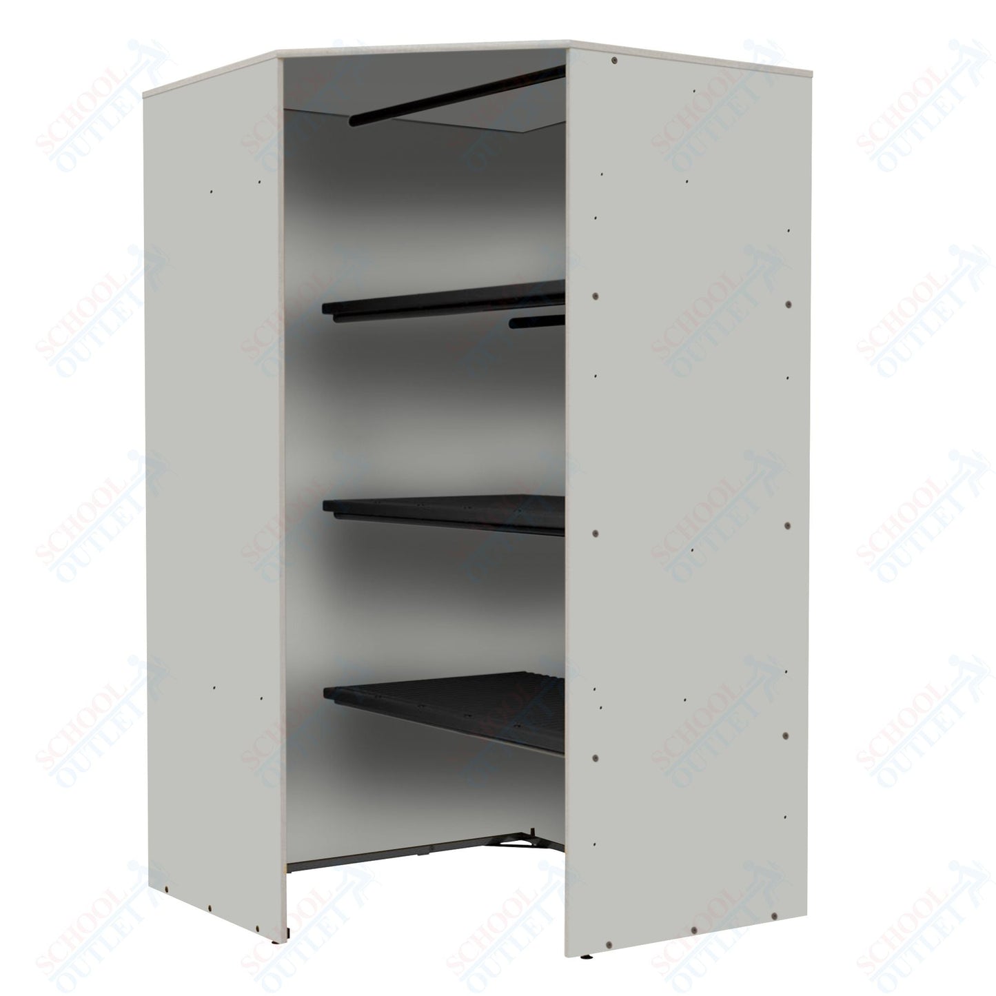 Marco Band - Stor Collection Corner Cabinet 48" Deep with Shelf, Instrument Storage Cabinet 84"H (BS190) - SchoolOutlet