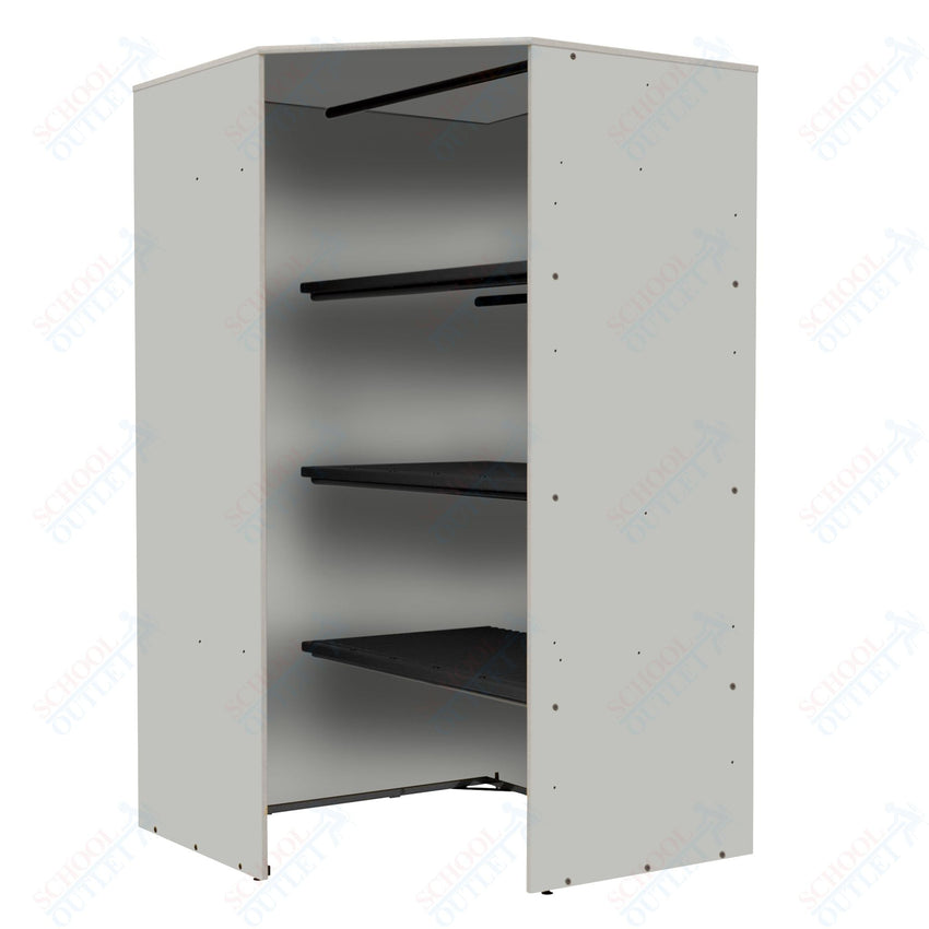 Marco Band - Stor Collection Corner Cabinet 48" Deep with Shelf, Instrument Storage Cabinet 84"H (BS190) - SchoolOutlet