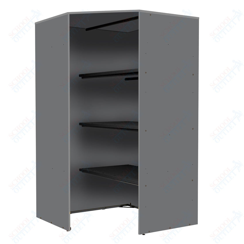 Marco Band - Stor Collection Corner Cabinet 48" Deep with Shelf, Instrument Storage Cabinet 84"H (BS190) - SchoolOutlet