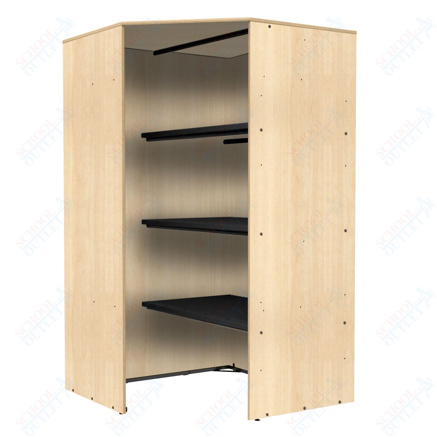 Marco Band - Stor Collection Corner Cabinet 48" Deep with Shelf, Instrument Storage Cabinet 84"H (BS190) - SchoolOutlet
