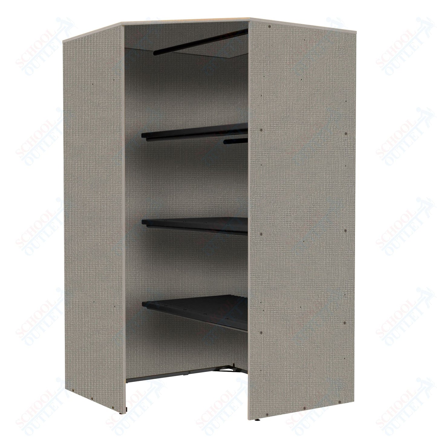 Marco Band - Stor Collection Corner Cabinet 48" Deep with Shelf, Instrument Storage Cabinet 84"H (BS190) - SchoolOutlet