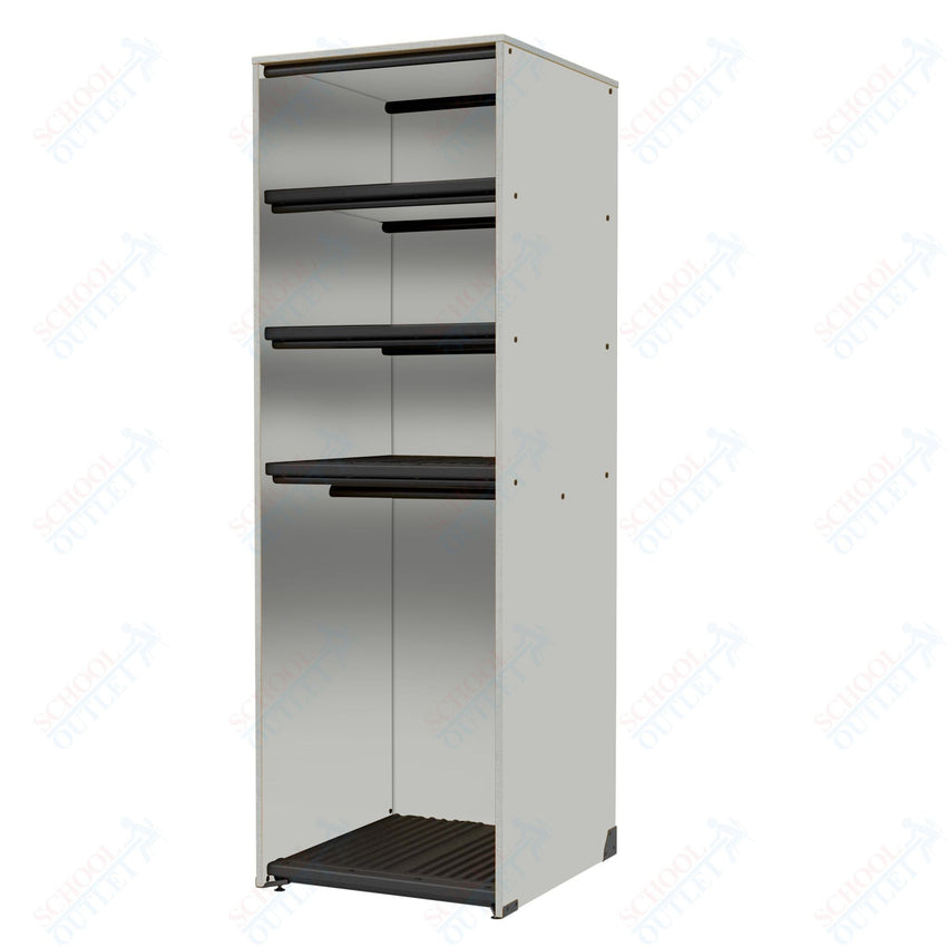 Marco Band - Stor Collection Storage Cabinet with 3 Shelves & Rod Holds 11 uniforms and 12 hats 27.75"W x 84"H x 29.25"D (BS206) - SchoolOutlet