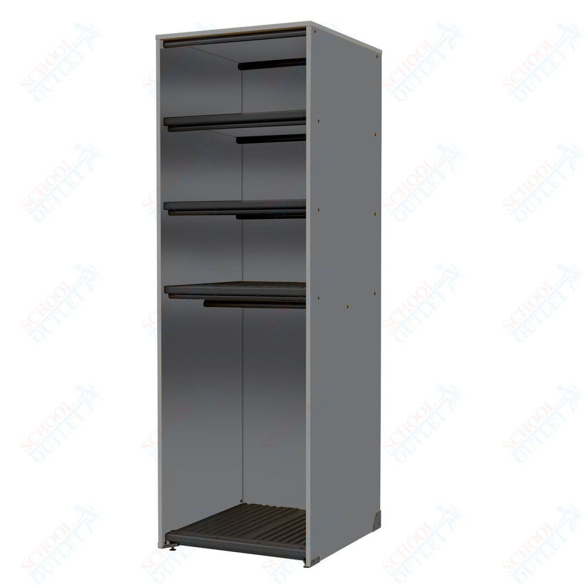 Marco Band - Stor Collection Storage Cabinet with 3 Shelves & Rod Holds 11 uniforms and 12 hats 27.75"W x 84"H x 29.25"D (BS206) - SchoolOutlet