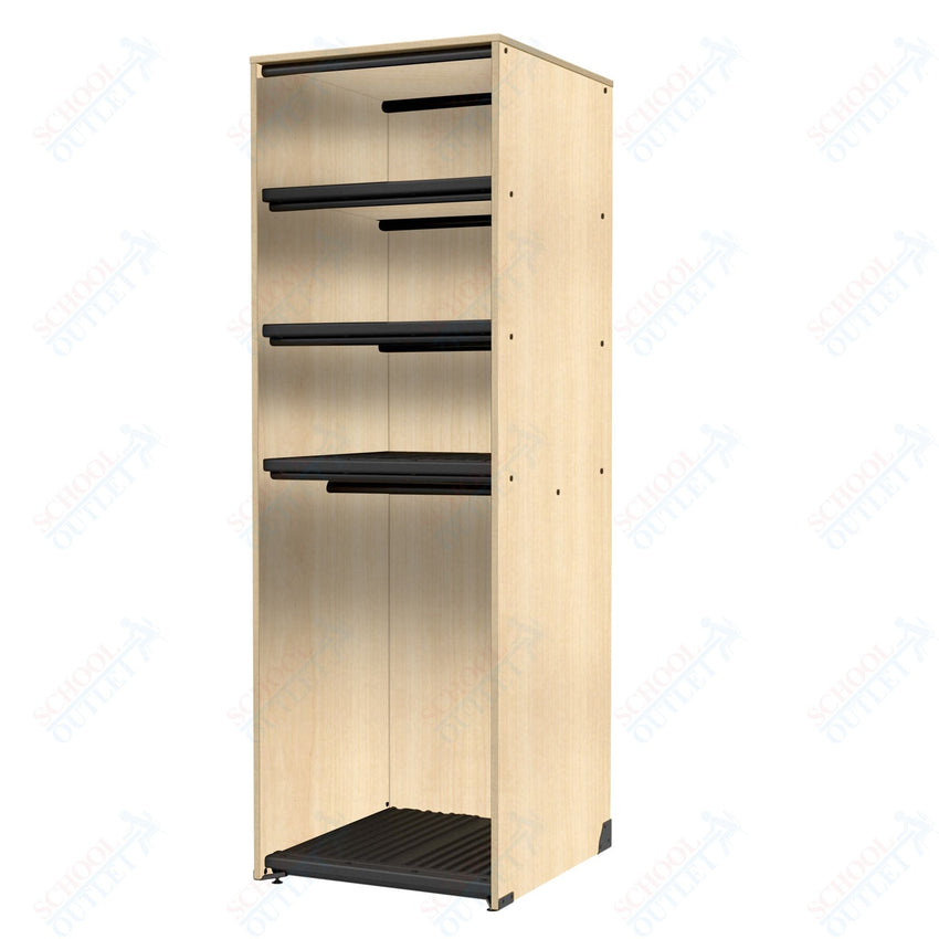 Marco Band - Stor Collection Storage Cabinet with 3 Shelves & Rod Holds 11 uniforms and 12 hats 27.75"W x 84"H x 29.25"D (BS206) - SchoolOutlet