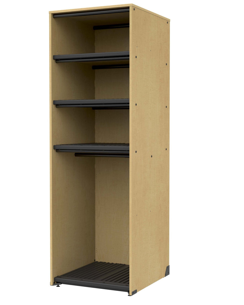 Marco Band - Stor Collection Storage Cabinet with 3 Shelves & Rod Holds 11 uniforms and 12 hats 27.75"W x 84"H x 29.25"D (BS206) - SchoolOutlet