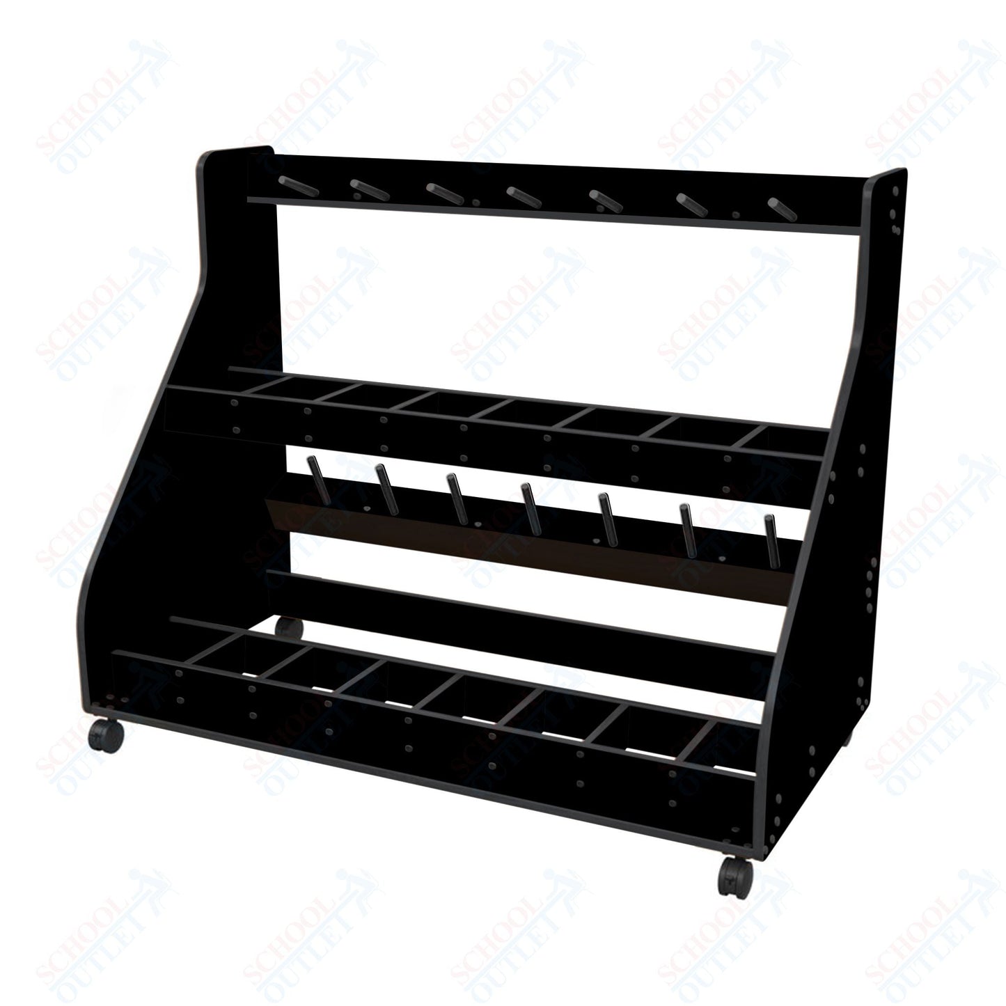 Marco Band - Stor Mobile Violin/Viola Rack, 16 Units - 51"H x 62.5"W x 33"D (BS505 - 0) - SchoolOutlet