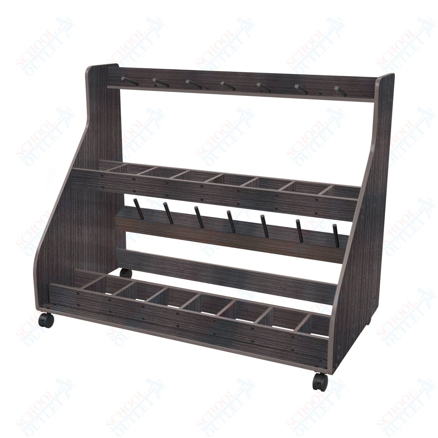 Marco Band - Stor Mobile Violin/Viola Rack, 16 Units - 51"H x 62.5"W x 33"D (BS505 - 0) - SchoolOutlet
