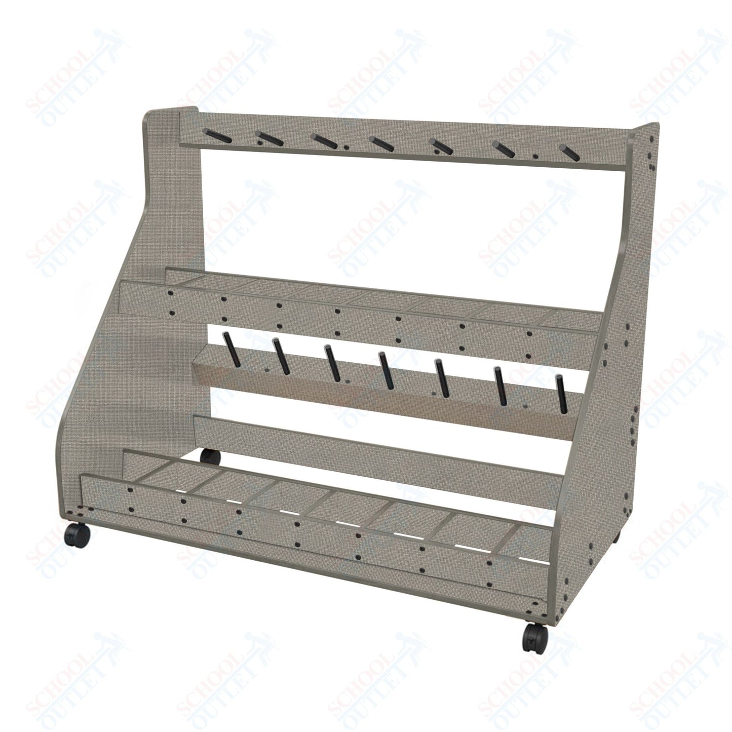 Marco Band - Stor Mobile Violin/Viola Rack, 16 Units - 51"H x 62.5"W x 33"D (BS505 - 0) - SchoolOutlet