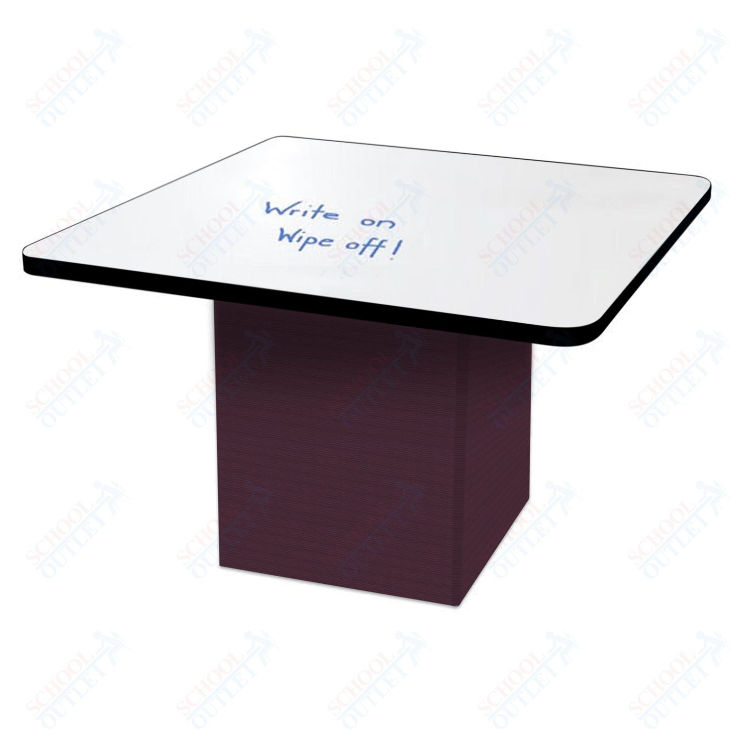 Marco Sonik Series Padded Base Square Dry Erase Table 29" height (LF2616 - G1 - DB) - SchoolOutlet
