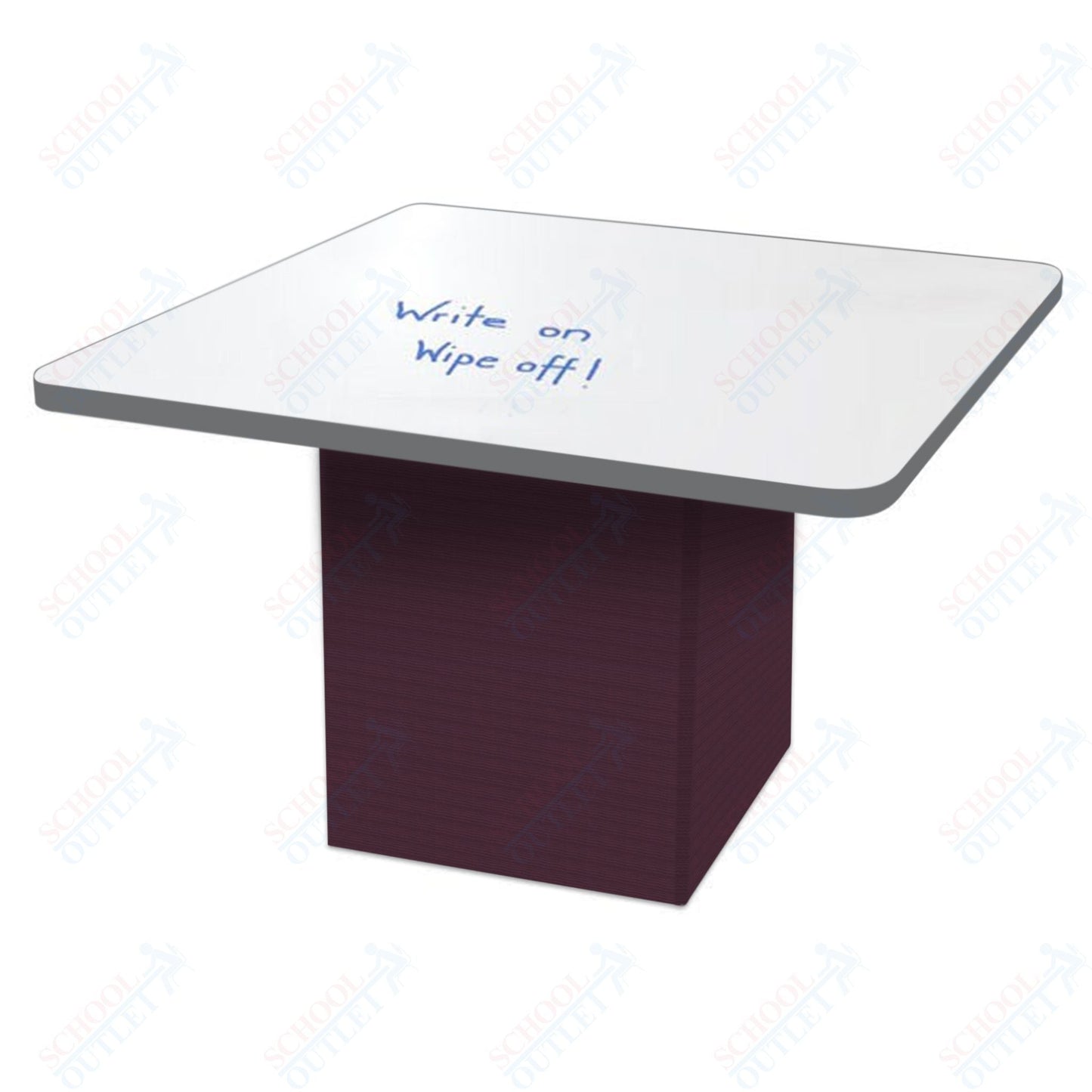 Marco Sonik Series Padded Base Square Dry Erase Table 29" height (LF2616 - G1 - DB) - SchoolOutlet