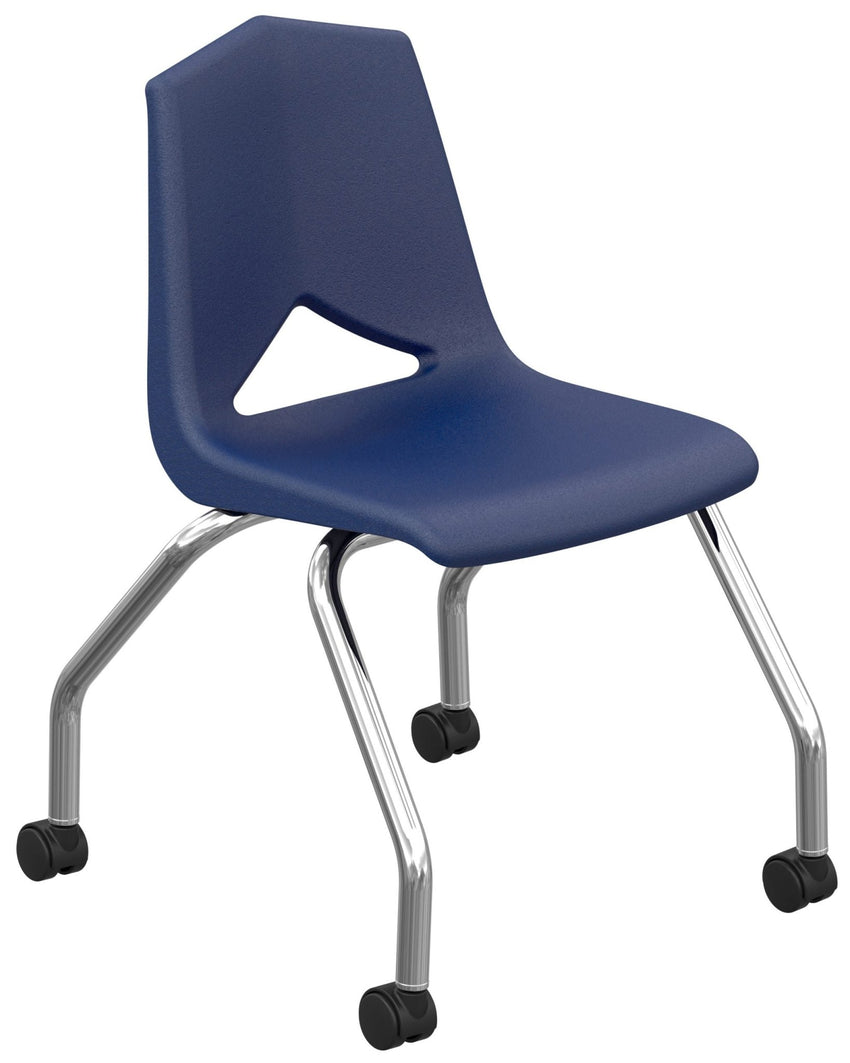 Marco MG 1100 Series V - Back Caster Chair 18" Seat Height Chrome Frame (MG1141 - 18CR) - SchoolOutlet