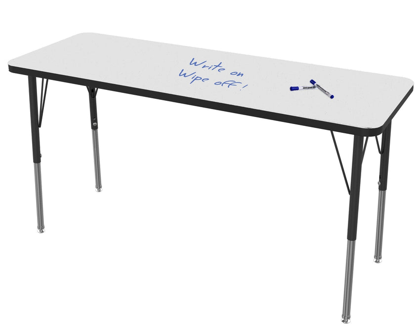 Marco MG2200 Series Rectangle Preschool Table w/ Dry Erase Top 20" x 54" Adj Height 16" - 24" (MG2221 - DA) - SchoolOutlet