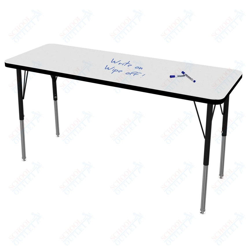 Marco MG2200 Series Rectangle Preschool Table w/ Dry Erase Top 20" x 54" Adj Height 16" - 24" (MG2221 - DA) - SchoolOutlet